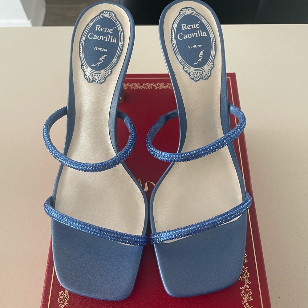 SOLD Rene Caovilla Bessie Crystal Sandals - Picture 9 of 11